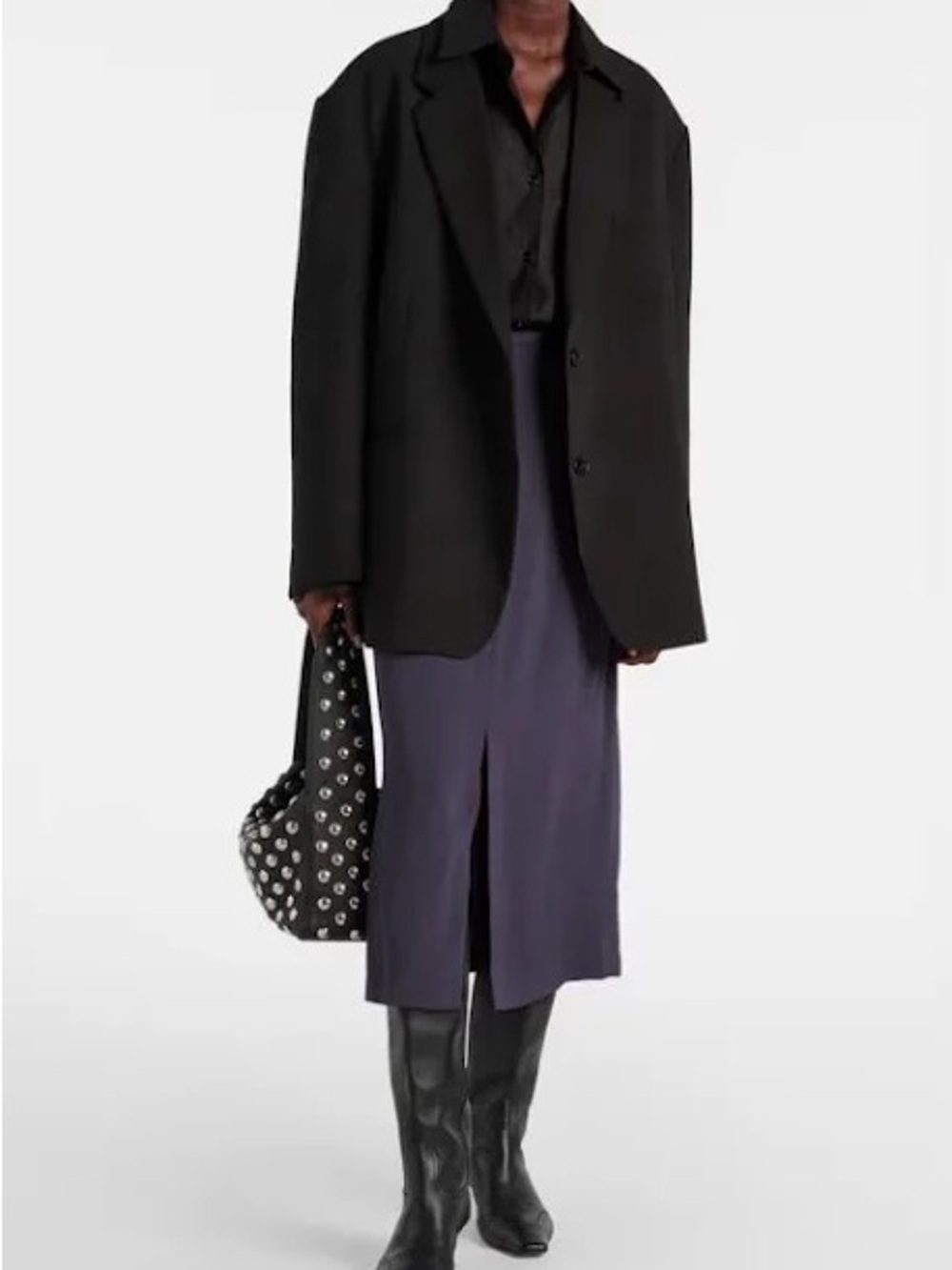 Frankie Shop Judy Midi Skirt- Black